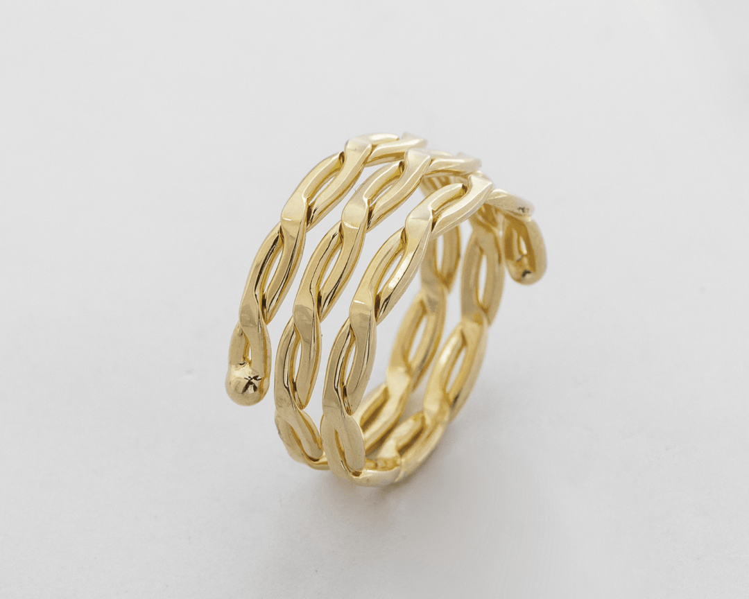 Golden Knot Ring