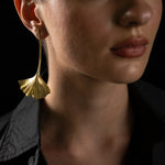 Load image into Gallery viewer, Aquatic Allure - 925 Silver Fishtail Dangle Earrings: Gold Rhodium Plating
