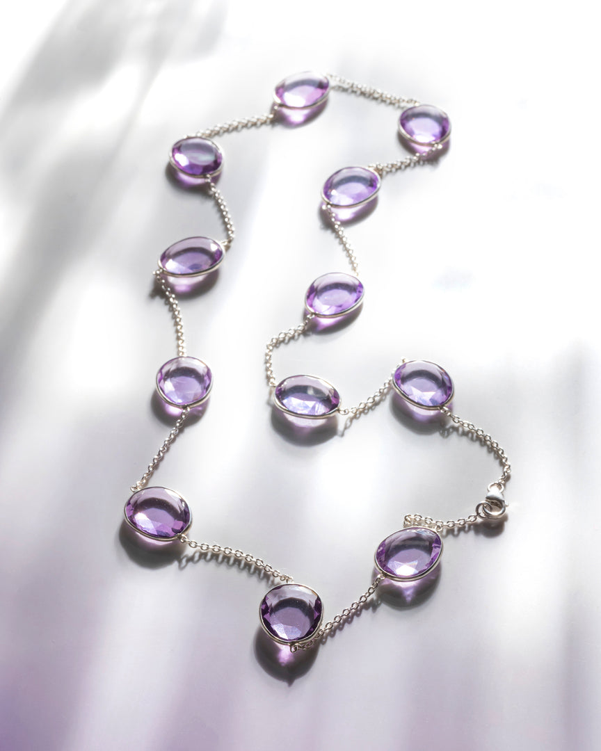Merope - Silver Amethyst Necklace