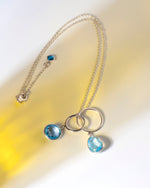 Load image into Gallery viewer, Scorpius - Layered Sky Blue Topaz Stone Necklace
