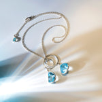 Load image into Gallery viewer, Cygnus - Sky Blue Topaz Stone Necklace
