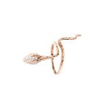 Load image into Gallery viewer, Medusa - Zirconia Snake Ring: Rose Gold / Silver Polish
