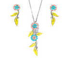 Load image into Gallery viewer, Caelestis - Waterproof Enamel Flower and Vine Set: Pink, Peach, Purple, Yellow / Blue or Peach, Blue &amp; Yellow
