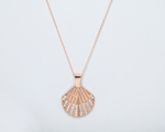 Load image into Gallery viewer, Oceana - Cable Link Chain with Openable Seashell Pendant: Rose Gold Polish
