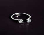 Load image into Gallery viewer, Carina - Adjustable Dual Zirconia Ring
