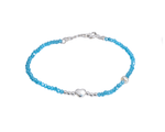 Load image into Gallery viewer, Orcus - Heart Charm Blue Crystal Beaded Bracelet
