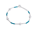 Load image into Gallery viewer, Bacchus - Pearl and Dark Blue Crystal Beaded Bracelet
