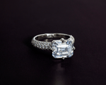 Load image into Gallery viewer, Gemma - Emerald Cut Zirconia Solitaire Ring
