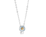 Load image into Gallery viewer, Daisy - Enamel Daisy Pendant Necklace: White and Yellow
