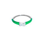 Load image into Gallery viewer, Eos - Green Enamel Zirconia Ring
