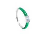 Load image into Gallery viewer, Eos - Green Enamel Zirconia Ring
