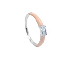 Load image into Gallery viewer, Luna - Peach Enamel Zirconia Ring
