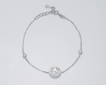 Load image into Gallery viewer, Janus - Zirconia Solitaire and Colorful Stone World Tree Charm Bracelet
