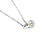 Load image into Gallery viewer, Daisy - Enamel Daisy Pendant Necklace: White and Yellow
