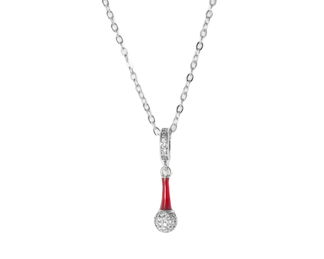 Hyuna - Waterproof Enamel Lightstick Pendant Necklace: Red and White