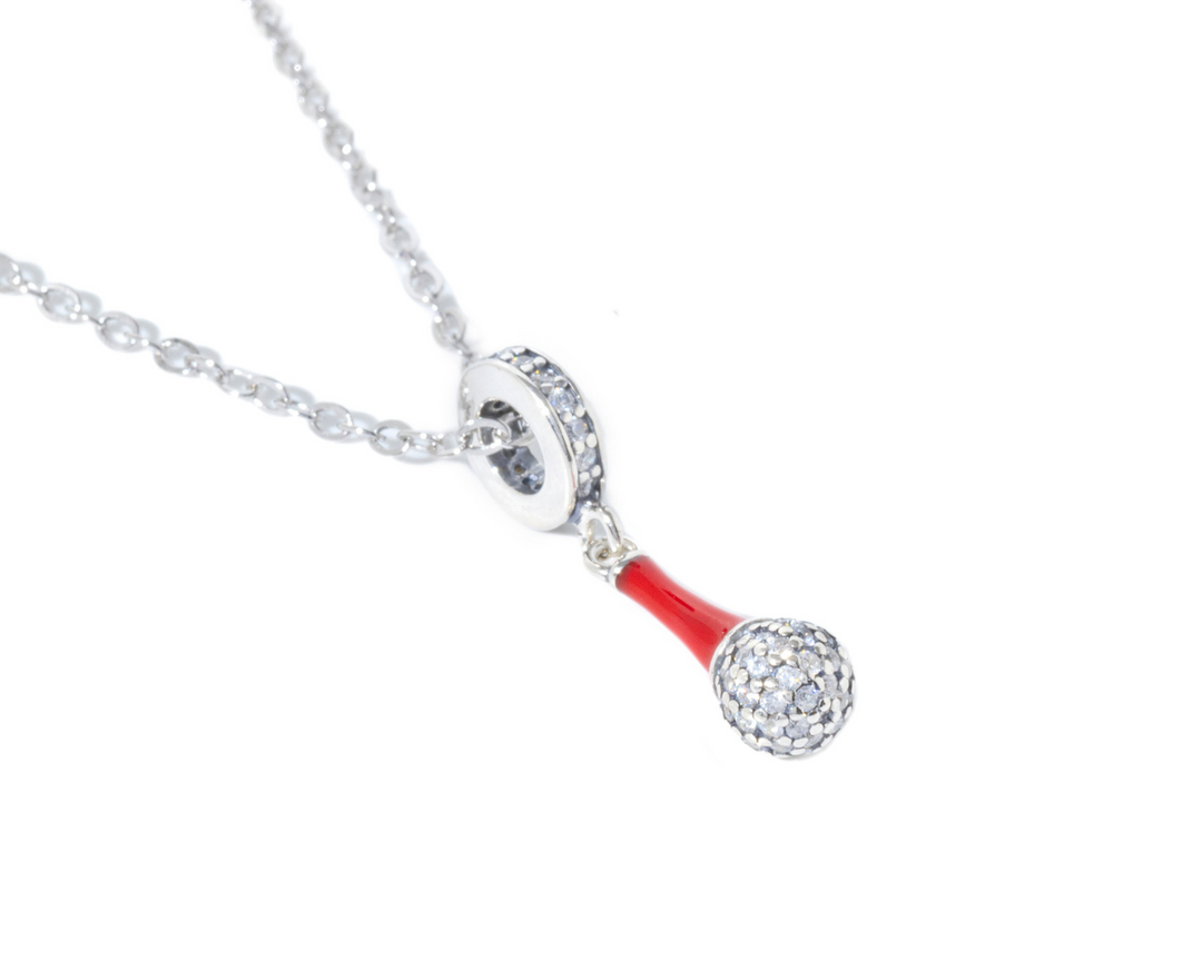 Hyuna - Waterproof Enamel Lightstick Pendant Necklace: Red and White