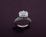 Load image into Gallery viewer, Gemma - Emerald Cut Zirconia Solitaire Ring
