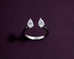 Load image into Gallery viewer, Lyra - Adjustable Teardrop Stone Ring
