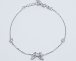 Load image into Gallery viewer, Anima - Zirconia Solitaire Butterfly Charm Bracelet
