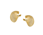 Load image into Gallery viewer, Ocean Echo - 925 Silver Conch Shell Studs: Gold Rhodium Plating
