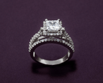 Load image into Gallery viewer, Tania - Princess Cut Zirconia Solitaire Ring
