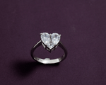 Load image into Gallery viewer, Pollux - Invisible Heart Setting Zirconia Ring
