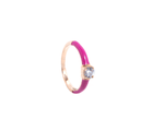 Load image into Gallery viewer, Mars - Pink Enamel Zirconia Ring
