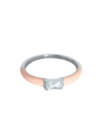 Load image into Gallery viewer, Luna - Peach Enamel Zirconia Ring
