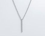 Load image into Gallery viewer, Zoe - Rope Chain Necklace with Zirconia Bar Pendant
