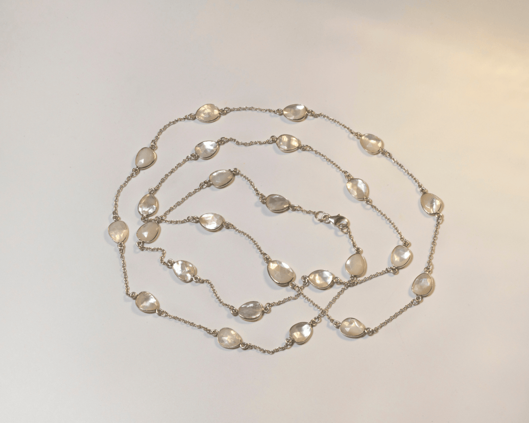 Cassiopeia - Layered Mother of Pearl Stone Necklace