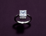 Load image into Gallery viewer, Vega - Princess Cut Zirconia Solitaire Ring
