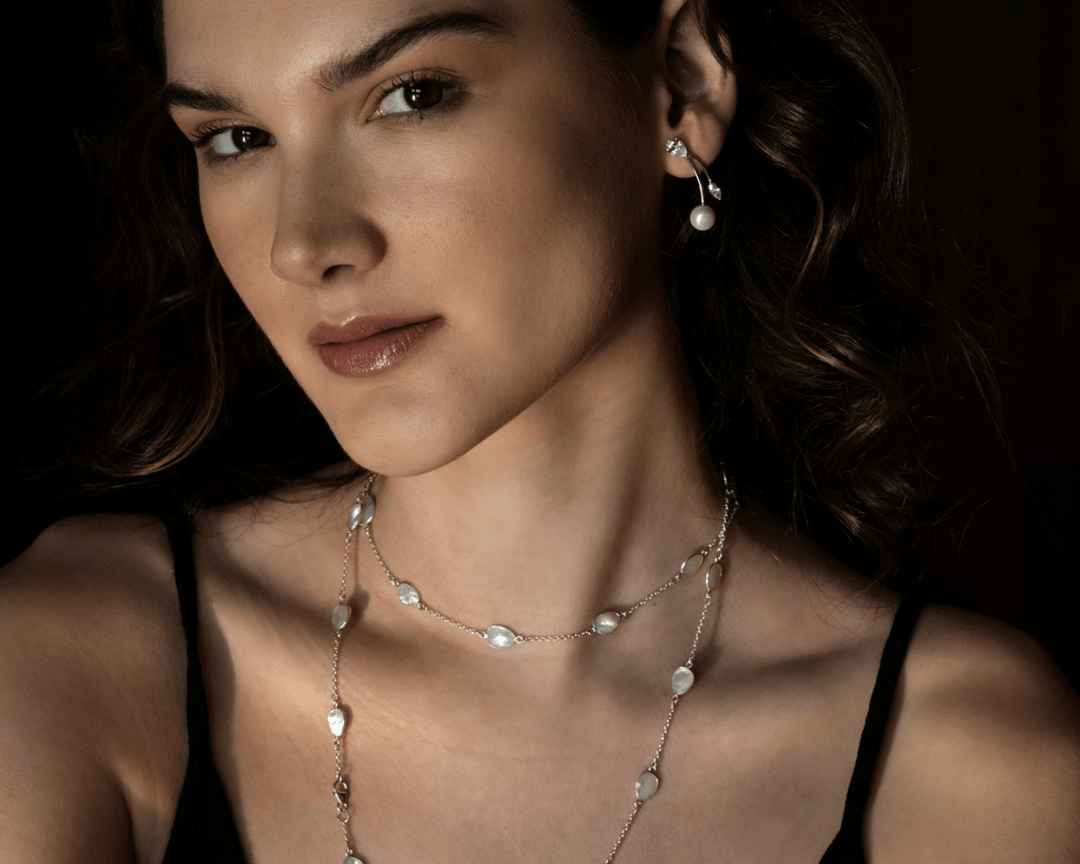 Cassiopeia - Layered Mother of Pearl Stone Necklace