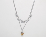 Load image into Gallery viewer, Athena - Double Layered Zirconia Bow Charm Necklace
