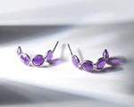 Load image into Gallery viewer, Nigellus - Amethyst Half-Hoop Earrings
