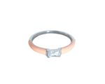 Load image into Gallery viewer, Luna - Peach Enamel Zirconia Ring
