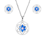 Load image into Gallery viewer, Victoria - Waterproof Enamel Flower Set: Blue and Peach
