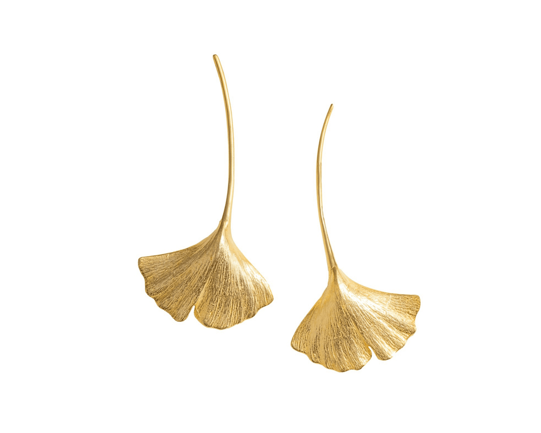 Aquatic Allure - 925 Silver Fishtail Dangle Earrings: Gold Rhodium Plating