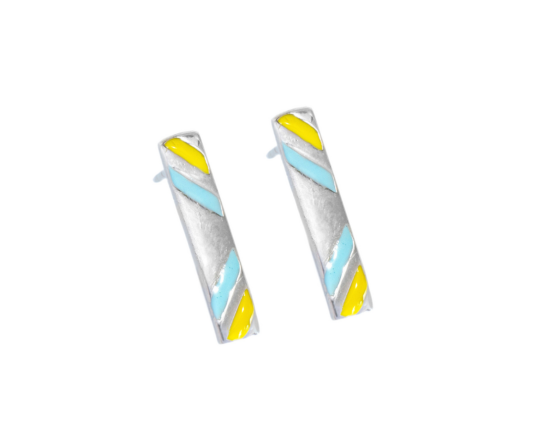 Vulcan - Waterproof Enamel Rectangle Set: Yellow and Bllue