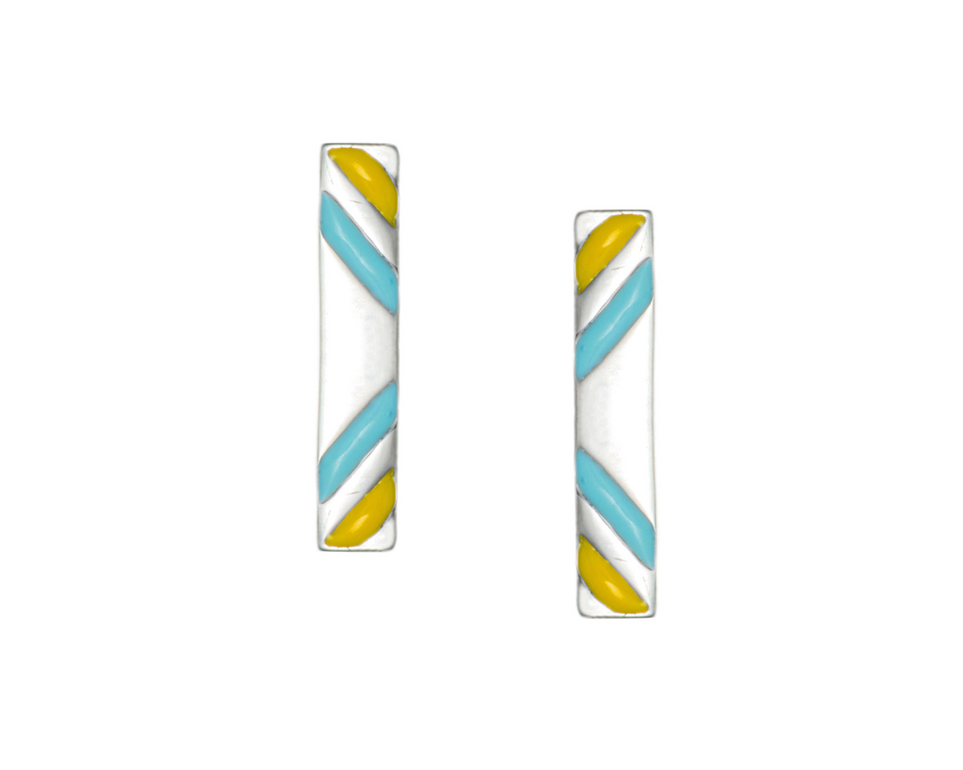 Vulcan - Waterproof Enamel Rectangle Set: Yellow and Bllue