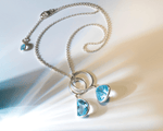 Load image into Gallery viewer, Cygnus - Sky Blue Topaz Stone Necklace
