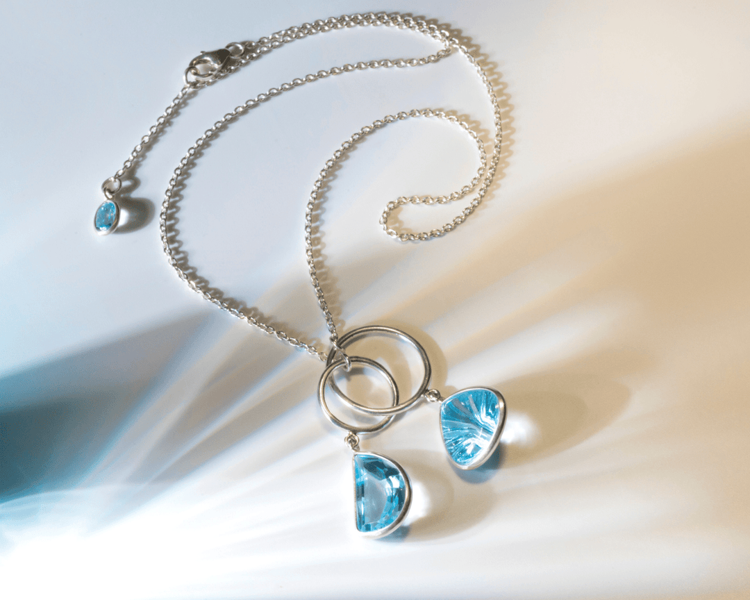 Cygnus - Sky Blue Topaz Stone Necklace