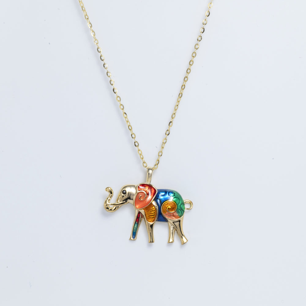 Elephant link store necklace